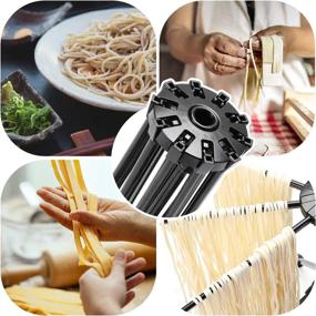 img 3 attached to Cambom Foldable Pasta Drying Rack- Plastic Spaghetti Household Noodle Dryer With 10 Bar Handles (Black)