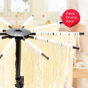 img 2 attached to Cambom Foldable Pasta Drying Rack- Plastic Spaghetti Household Noodle Dryer With 10 Bar Handles (Black)
