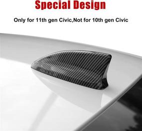 img 3 attached to CKE For 11Th Gen Civic Sedan Hatchback Carbon Fiber Style Car Shark Fin Antenna Roof Aerial Cover Trim Exterior Decoration Sticker For Honda Civic 2022 Accessories