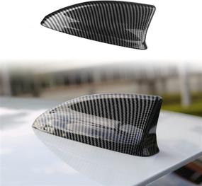 img 4 attached to CKE For 11Th Gen Civic Sedan Hatchback Carbon Fiber Style Car Shark Fin Antenna Roof Aerial Cover Trim Exterior Decoration Sticker For Honda Civic 2022 Accessories