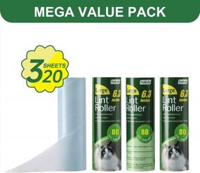 img 1 attached to Say Goodbye To Pet Hair: Mega Value Set Of Large And Extra Sticky Lint Rollers With 320 Sheets For Efficient Cat And Dog Hair Removal- Pack Of 4
