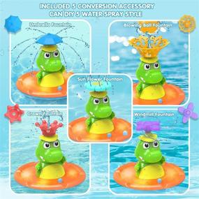 img 3 attached to 🛁 HIMEN Bath Toys for Toddlers 1-3 - 5 Modes Water Spraying Baby Bath Toys, Illuminated Bathtub Toys with Dual Layer Waterproofing, Children's Water Toys for Bathroom, Swimming Pool, Indoor & Outdoor Fun, Ideal Boys & Girls Gifts