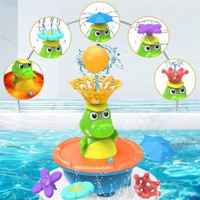 img 4 attached to 🛁 HIMEN Bath Toys for Toddlers 1-3 - 5 Modes Water Spraying Baby Bath Toys, Illuminated Bathtub Toys with Dual Layer Waterproofing, Children's Water Toys for Bathroom, Swimming Pool, Indoor & Outdoor Fun, Ideal Boys & Girls Gifts