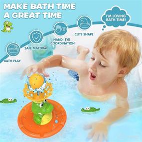 img 2 attached to 🛁 HIMEN Bath Toys for Toddlers 1-3 - 5 Modes Water Spraying Baby Bath Toys, Illuminated Bathtub Toys with Dual Layer Waterproofing, Children's Water Toys for Bathroom, Swimming Pool, Indoor & Outdoor Fun, Ideal Boys & Girls Gifts