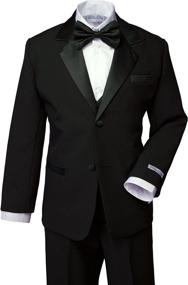 img 2 attached to 🤵 Boys' Classic Black Tuxedo Suit & Sport Coat by Spring Notion