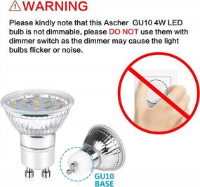 img 2 attached to Pack Of 5 Ascher GU10 LED Light Bulbs, Non-Dimmable, 4W (50W Halogen Bulbs Equivalent), Warm White (2700K), 400 Lumens, 120° Beam Angle, Ideal For Recessed Track Lighting With GU10 Base