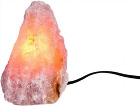 img 2 attached to Принесите спокойствие домой: лампа из натурального розового кварца ручной работы с диммером и лампочками