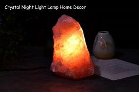 img 1 attached to Bring Serenity Home: Hand Carved Natural Rose Quartz Crystal Lamp With Dimmer Switch And Bulbs