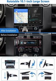 img 2 attached to Наслаждайтесь бесшовным подключением с 10,1-дюймовой автомобильной стереосистемой Android Single Din - Wireless Carplay, Android Auto, GPS-навигация, Hi-Fi Bluetooth, USB и FM-радио - все в одном!