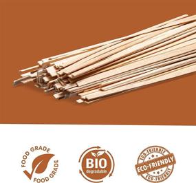img 2 attached to ☕️ 1000-Pack Wooden Coffee Stirrers - 5.5 Inch Disposable Stir Sticks for Coffee & Cocktail