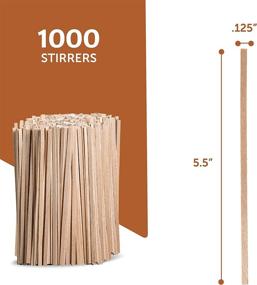 img 3 attached to ☕️ 1000-Pack Wooden Coffee Stirrers - 5.5 Inch Disposable Stir Sticks for Coffee & Cocktail