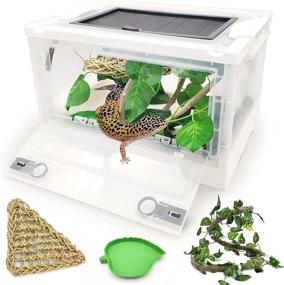 img 4 attached to Hamiledyi Foldable Terrariums Transparent Chameleon Reptiles & Amphibians