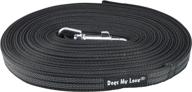 🐾 dogs my love comfort grip non-slip dog leash: 4ft to 30ft - ideal for small and medium dogs - 5/8-inch wide - black logo