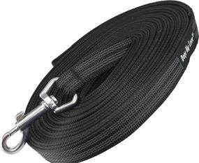 img 1 attached to 🐾 Dogs My Love Comfort Grip Non-Slip Dog Leash: 4ft to 30ft - Ideal for Small and Medium Dogs - 5/8-inch Wide - Black