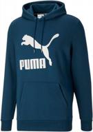 puma classics fleece hoodie cotton men's clothing and active logo