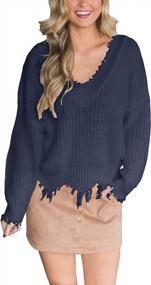 img 2 attached to Stay Stylish And Comfortable With LAMISSCHE Women'S Loose Off-Shoulder Sweater
