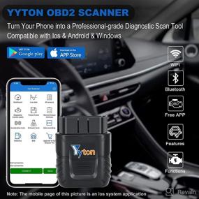 img 2 attached to 🔍 Yyton Car Code Reader: OBD2 Bluetooth Scanner for iPhone/Android/Windows - Scan Engine Light, Diagnostic Tools with Live Sensor Data and Emissions Test