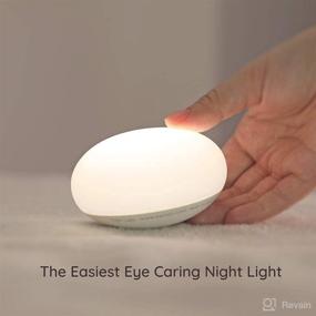 img 3 attached to 🌙 EASZZZ Baby Night Light - Nursery Night Lamp for Breastfeeding, Soft Touch BPA Free Silicone Night Lamp, Eye-Friendly, Convenient Flip Design, Adjustable Dimming - 1-Pack