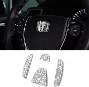 img 3 attached to Upgrade Your Honda Steering Wheel With Jaronx Crystal Bling Emblem - Sparkle-Up Your Commute!
