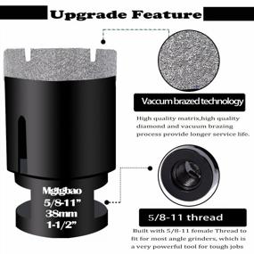 img 1 attached to Vacuum Brazed Diamond Core Drill Bits Kit 2-1/2" (65Mm) – Ideal For Porcelain, Ceramic, Marble, Granite, Stone, Brick, And Glass With 5/8-11 Thread