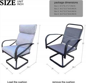 img 1 attached to Iron Gray Outdoor Furniture 7-Piece Garden Couch Chair Set With Cushions