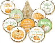 fall baby shower must-have: orange pumpkin kisses candy stickers - 180 labels! logo