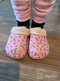 img 5 attached to Soft & Warm Kids' Slippers: Plush-Lined, Lightweight, Non-Slip Indoor/Outdoor Shoes for Boys & Girls