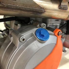 img 3 attached to 🔵 High-quality Blue Engine Oil Filler Cap Plug Screw Cover | Suitable for Husqvarna 701 Enduro/SuperMoto 2016-22, 125-501 TC/TE/TX/FE/FC/FX/FS 2014-22, 50/65 TC 2017-22, 85 TC 2014-22 | Enhanced Fitment
