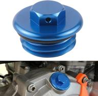 🔵 high-quality blue engine oil filler cap plug screw cover | suitable for husqvarna 701 enduro/supermoto 2016-22, 125-501 tc/te/tx/fe/fc/fx/fs 2014-22, 50/65 tc 2017-22, 85 tc 2014-22 | enhanced fitment logo
