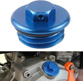 img 4 attached to 🔵 High-quality Blue Engine Oil Filler Cap Plug Screw Cover | Suitable for Husqvarna 701 Enduro/SuperMoto 2016-22, 125-501 TC/TE/TX/FE/FC/FX/FS 2014-22, 50/65 TC 2017-22, 85 TC 2014-22 | Enhanced Fitment