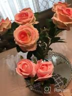 img 1 attached to Real Touch Silk Roses In Silver - Perfect For Weddings, Gardens And Parties - 10 Pcs Of Artificial Silver Flowers By Veryhome review by Junee Mauck