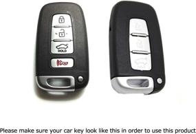 img 2 attached to Enhance Your Remote Style with iJDMTOY Glossy Black Carbon Fiber Key Fob Shell - Hyundai Veloster, Sonata, Elantra, Genesis, Kia Gen1 Optima, Forte (Year/Fitment Verified)