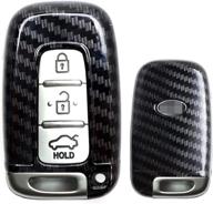 enhance your remote style with ijdmtoy glossy black carbon fiber key fob shell - hyundai veloster, sonata, elantra, genesis, kia gen1 optima, forte (year/fitment verified) логотип