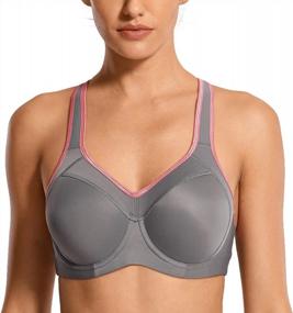 img 4 attached to High Impact Racerback Sports Bra With Full Support And Light Lining For Women By SYROKAN - Underwire Option Available