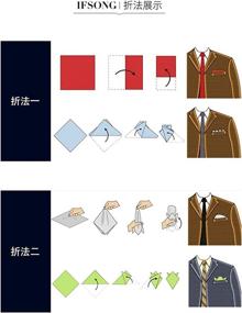 img 2 attached to Pocket Squares Cotton Stripe Elegant Men's Accessories - Handkerchiefs
