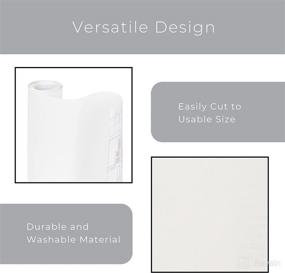 img 1 attached to 📦 Smart Design Adhesive Shelf Liner - 18"x20' Roll - Easy Cut, Peel, and Self Stick Decorative Vinyl Film - Cabinet, Drawer, Countertop, Table, Dresser Contact Cover, Paper - Kitchen - White