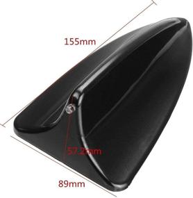 img 1 attached to FOLCONROAD Shark Fin Roof Antenna 🦈 Cover - Stylish Aerial Decor in Black