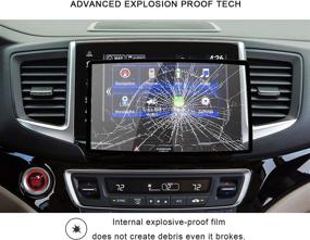 img 2 attached to 📱 High Clarity Clear HD Tempered Glass Protective Film for 2016-2021 Pilot 8 Inch Navigation Screen - Anti Scratch, Elite Navigation Screen Protector, Center Touch Display