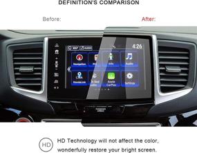 img 1 attached to 📱 High Clarity Clear HD Tempered Glass Protective Film for 2016-2021 Pilot 8 Inch Navigation Screen - Anti Scratch, Elite Navigation Screen Protector, Center Touch Display