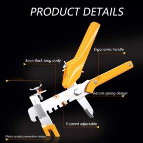 img 1 attached to Stainless Steel Tile Leveling System Pliers With Adjustable Locator And Spacers For Precision Floor And Wall Tiling Installations