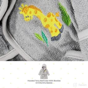 img 3 attached to Spasilk Cotton Hooded Bathrobe Booties Apparel & Accessories Baby Boys