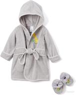 spasilk cotton hooded bathrobe booties apparel & accessories baby boys logo