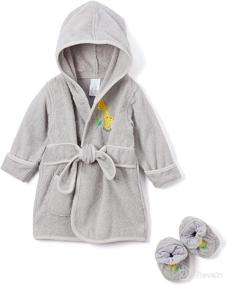 img 4 attached to Spasilk Cotton Hooded Bathrobe Booties Apparel & Accessories Baby Boys