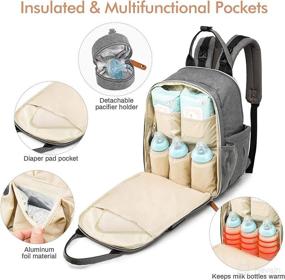img 1 attached to MACTUT Diaper Bag Backpack: Multifunctional Changing Station, Waterproof Travel Back Pack with Stroller Straps, Large Capacity for Stylish Unisex Boys and Girls