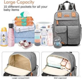 img 2 attached to MACTUT Diaper Bag Backpack: Multifunctional Changing Station, Waterproof Travel Back Pack with Stroller Straps, Large Capacity for Stylish Unisex Boys and Girls