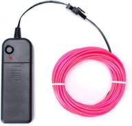zitrades pink 9ft el wire neon lights for parties, halloween, blacklight run diy decoration logo