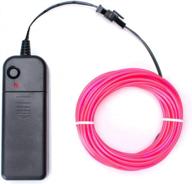 zitrades pink 9ft el wire neon lights для вечеринок, хэллоуина, blacklight run diy decoration логотип