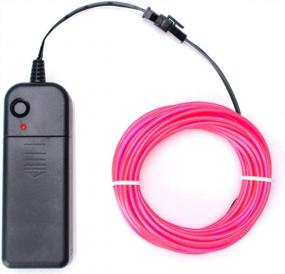 img 4 attached to ZITRADES Pink 9Ft EL Wire Neon Lights для вечеринок, Хэллоуина, Blacklight Run DIY Decoration