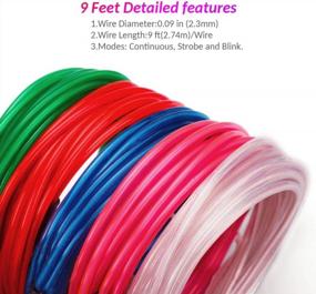 img 3 attached to ZITRADES Pink 9Ft EL Wire Neon Lights For Parties, Halloween, Blacklight Run DIY Decoration