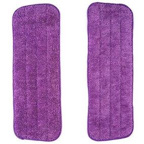 img 3 attached to 🧹 Vorfreude Floor Mop Reusable Microfiber Pads - 2 Pack - Washable & Reusable 25cm x 40cm Pads for Cleaning Dry or Wet Floors (2 Pads Total)